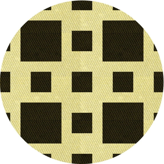Ahgly Company Indoor Round Patterned Milk Chocolate Brown Area Rugs, 7' Round