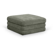 Meridian Furniture Stellar Green Chenille Fabric Modular Ottoman