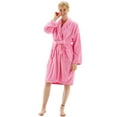 thumbnail image 2 of BC BARE COTTON Women's Robe Microfiber Plush Fleece Shawl Bathrobe - Pink - Medium, 2 of 5