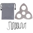 thumbnail image 1 of LOVIVER Camping Trépied Plaque de Support de Feu de Camp avec Chaîne en Acier Inoxydable Triangle Portable, 1 of 8