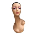 thumbnail image 2 of Female Bald Mannequin Head Hat Display Rack Long Neck Manikin Head Stand for Style E, 2 of 6