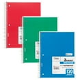 thumbnail image 2 of Mead® Spiral Bound Notebook, Wide Rule, 3 Subject, Assorted Colors, Pack of 12, 2 of 2