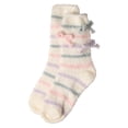 thumbnail image 5 of MeMoi Women's Triple Bow Extra-Plush Non-Skid Cozy Crew Sock - Womens - Female, 9-11, Rose, 5 of 6