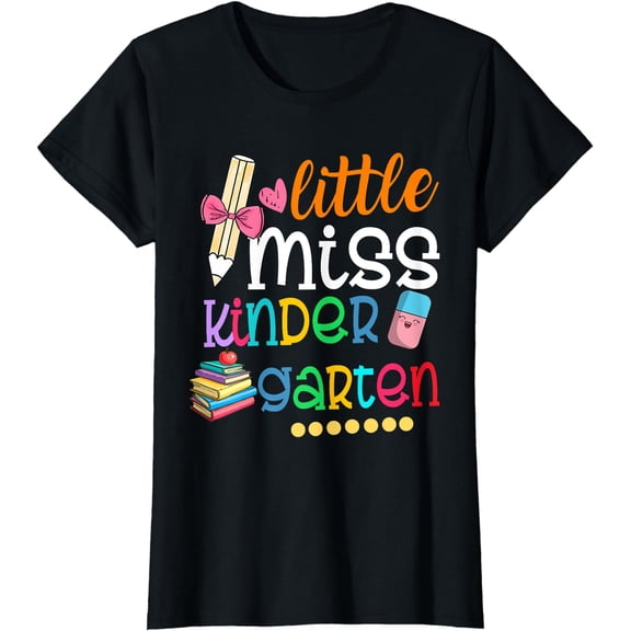 Little Miss Kindergarten Shirt Back To School T-Shirt
