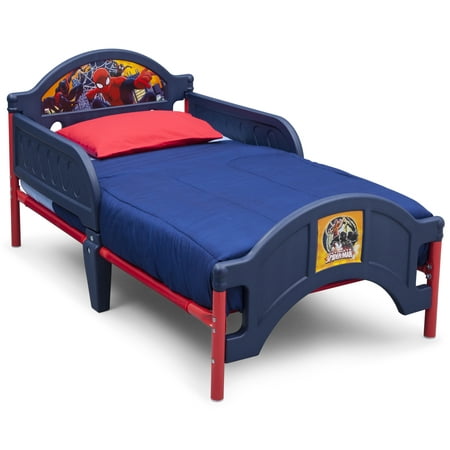 Delta Children Marvel Spider-Man Plastic Toddler Bed, (Best Toddler Bed For 2 Year Old)