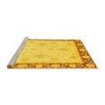 thumbnail image 2 of Ahgly Company Machine Washable Indoor Rectangle Oriental Yellow Traditional Area Rugs, 7' x 10', 2 of 4
