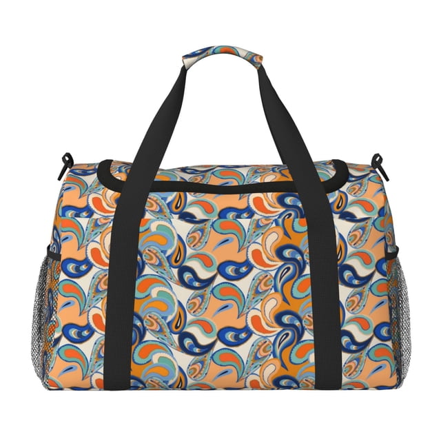 Disketp Fashionable Paisley Bolsa de Viaje Tipo Duffle, Bolso de Mano para Fin de Semana para Mujer, Bolsa de Gimnasio Ligera para Hombre, Esencial para Viajes