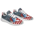 thumbnail image 6 of God Bless America Shoes Rooster American Flag US Print Sneakers Lightweight Comfortable Running Shoes for Men Women White Size 4, 6 of 7