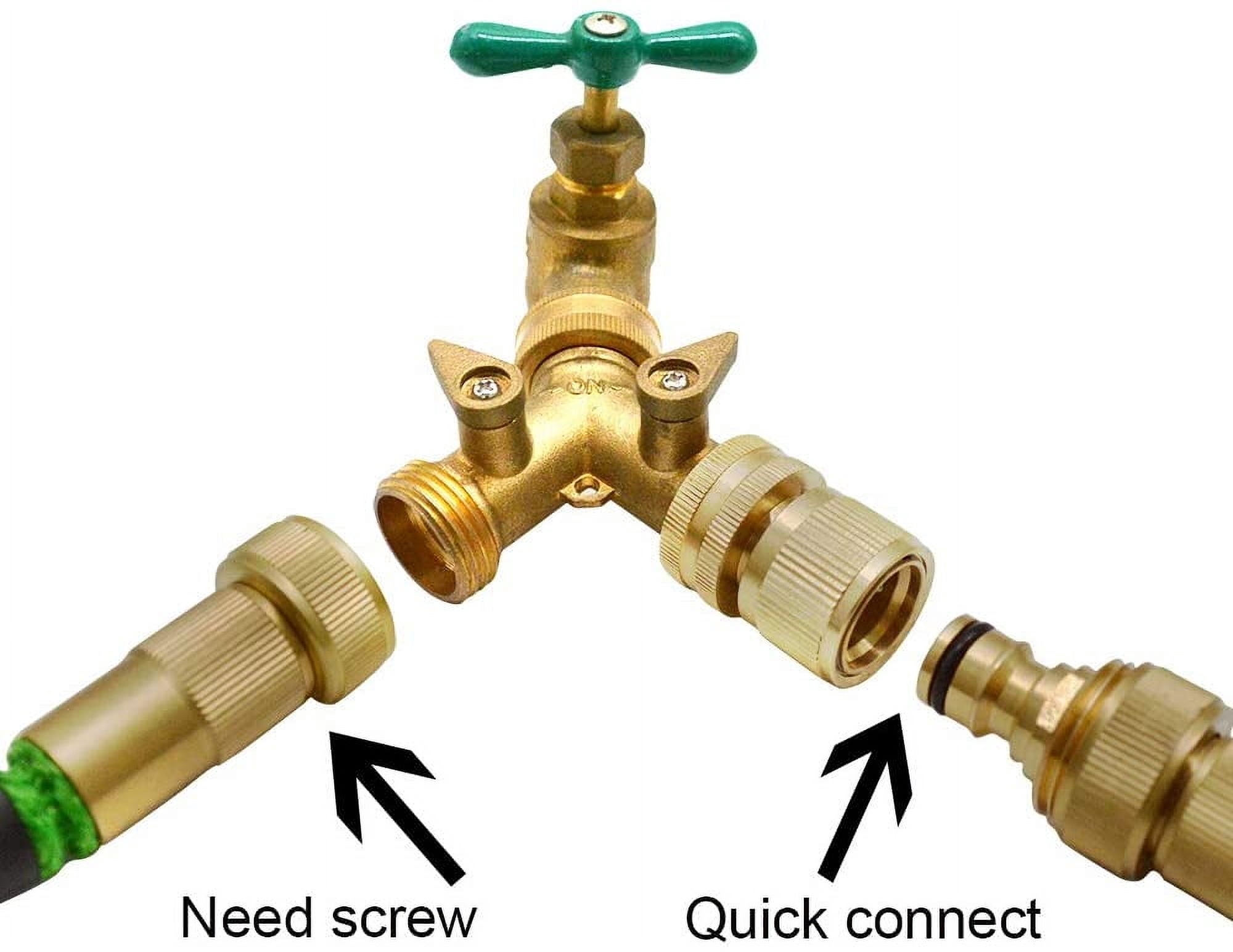 Ron Garden Hose Quick Connect: Solid Brass — Leak-Proof — Heavy Duty Fitting | Car Wash / Garden for Ladies & Gentlemen & Homeowners(6 Sets)