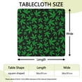 thumbnail image 2 of Squre Tablecloth Fitted Elastic Table Cover with Vibrant Tie Dye Weed and Trippy Cannabis Leaf Prints, Waterproof Vinyl with Backing, Perfect for Indoor and Outdoor Dining, 2 of 4