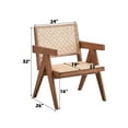 thumbnail image 2 of Accent Chair Natural Finish - 22" Seat Width, 16" Height, 19" Depth Breathable And Stylish In Color 26" Product Modern Chic, 2 of 6