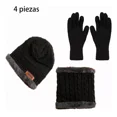 thumbnail image 2 of * 4 Conjunto Gorro Bufanda Guantes Frío Tejido Lana Unisex, 2 of 6