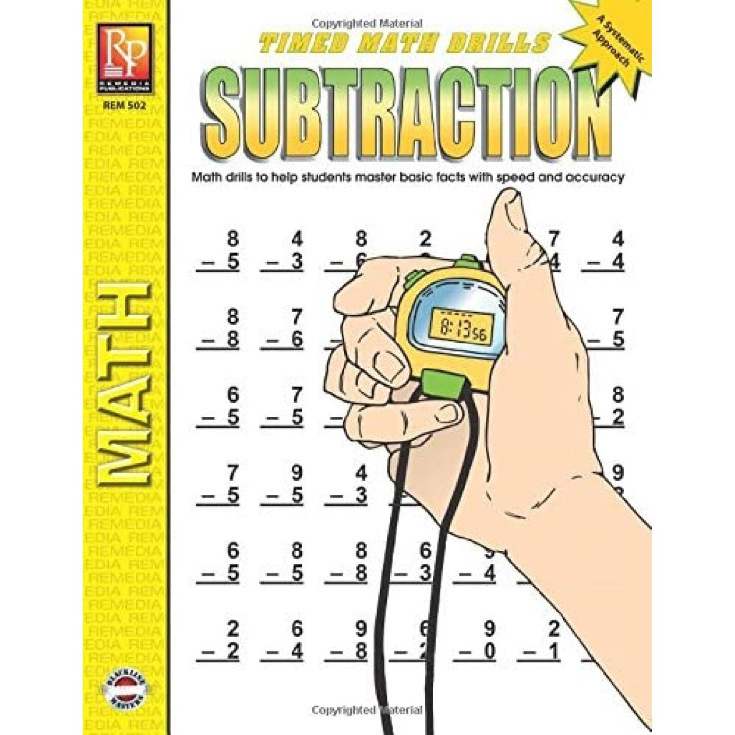 Timed math drills subtraction reproducible activity book walmart