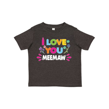 

Inktastic I Love You Meemaw with Flowers Gift Toddler Toddler Girl T-Shirt
