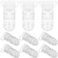 thumbnail image 1 of 25 uds. Clips de plástico transparente para chupete de bebé en forma de T, Clips para insignia, soportes para hacer correas de Clips transparentes, 1 of 7
