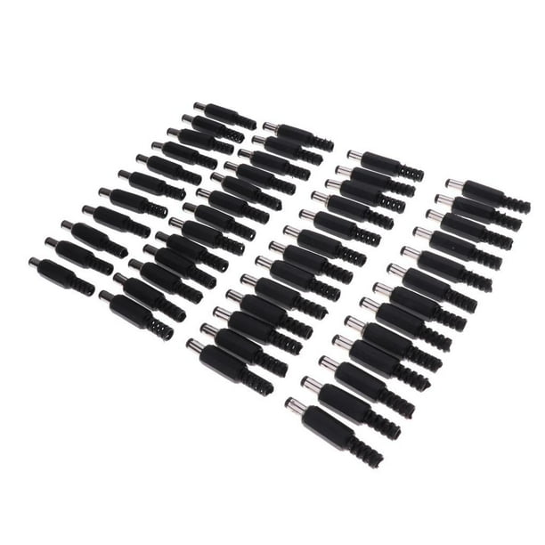 50pcs 5.5 Mm X 2.5 Mm Adaptador De Conector De Clavija Central De Soldadura De Clavija Central Macarena Enchufe de corriente continua