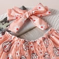 thumbnail image 5 of Rovga Baby Girl Clothes Long Sleeve Pumpkin Prints Romper Bodysuits Dress Headbands Outfits Trend Loungewear Pink 6-12 Months, 5 of 6