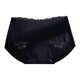 thumbnail image 1 of Gibobby Verano calzoncillos adelgazantes Mujeres encaje hielo seda Jacquard algodón sin costuras Sexy cadera media cintura calzoncillos bragas(Negro， XL), 1 of 4