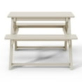 thumbnail image 4 of WestinTrends Malibu Outdoor Patio Kids HDPE Plastic Picnic Bench Table, Sand, 4 of 5