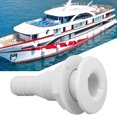 thumbnail image 4 of Boat Thru Hull Fitting, ABS Straight Marine Hose Connection  For Replacement White, 4 of 8