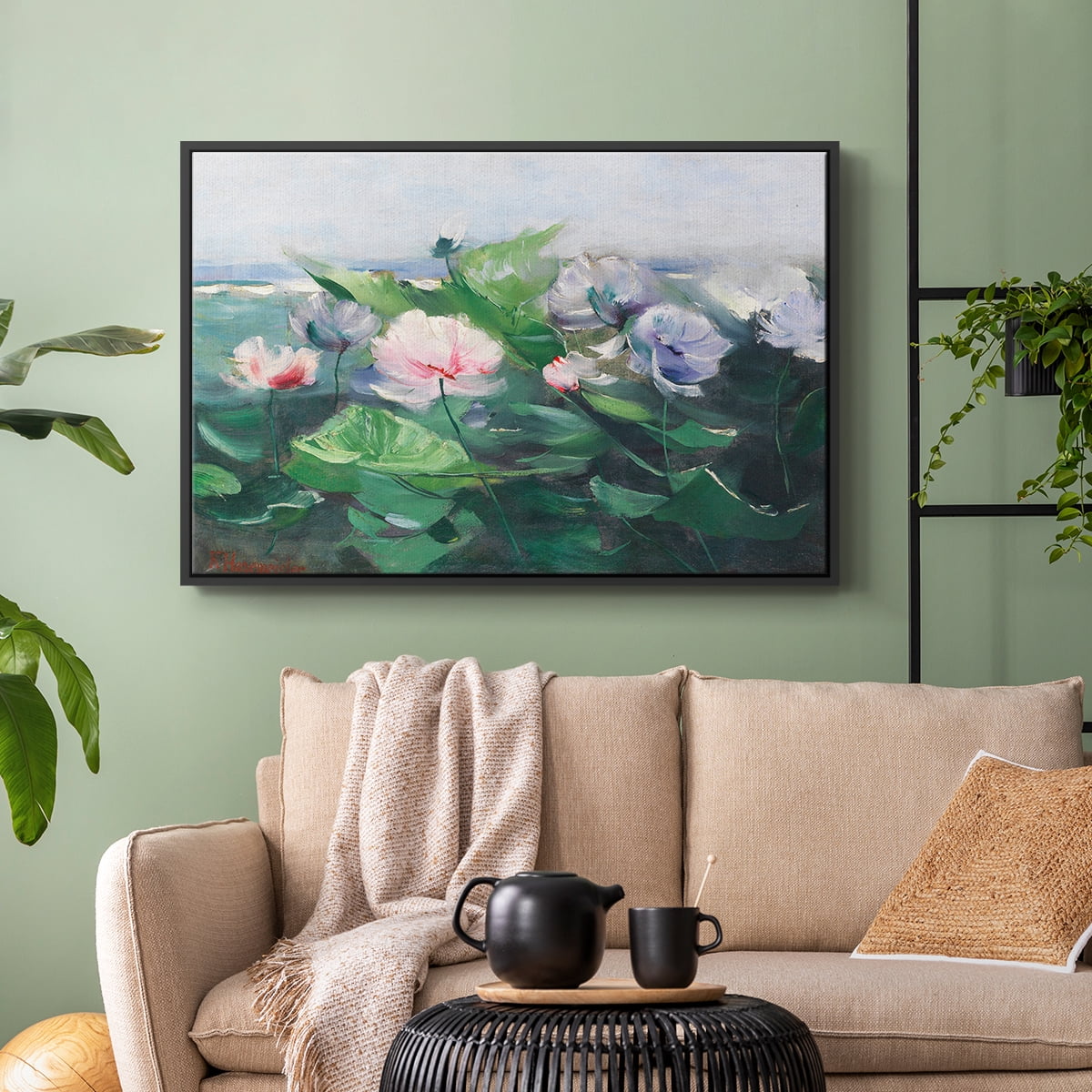 Vintage Botanical Print-LXIX By Wexford Home Framed in Black Wood Gallery Wrapped Canvas 17 in. x 25 in.