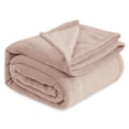 thumbnail image 1 of Manta polar para cama, tamaño queen, color rosa empolvado, 230 x 230 cm, 1 of 7