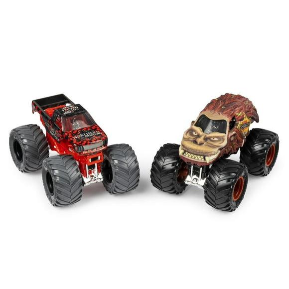 Monster Jam, Official Northern Nightmare vs. Sasquatch Die-Cast Monster Trucks, 1:64 Scale, 2 Pack