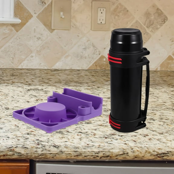 FRCOLOR Purple Silicone Bottle Drying Rack for Water Bottles and Cups Safe Space Saving for Home Use