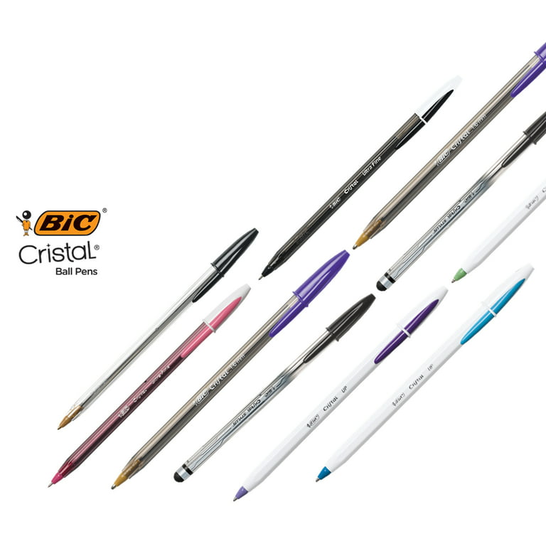 BIC Ball Pen Cristal Xtra Smooth, Medium Ball Point (1.0 mm), Blue, 48  Count (2 Boxes of 24) 