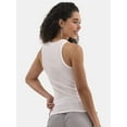 thumbnail image 3 of No Boundaries Ribbed High Neck Tank Top, Women's, 3 of 5
