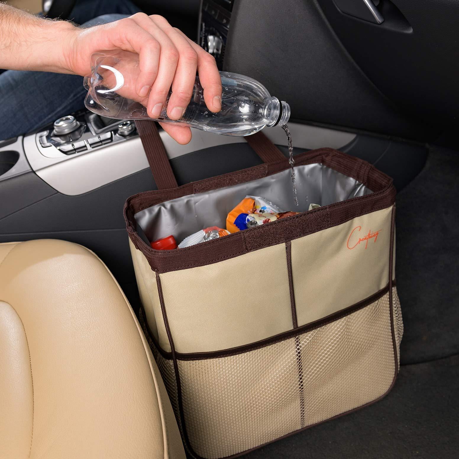 Creathing Lab Car Trash Bag Hanging Waterproof Auto Garbage Can