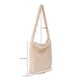 thumbnail image 5 of Bolsa de compras de invierno para mujer de hombro de color sólido de piel esponjosa (Beige) Likrtyny Para Estrenar, 5 of 5