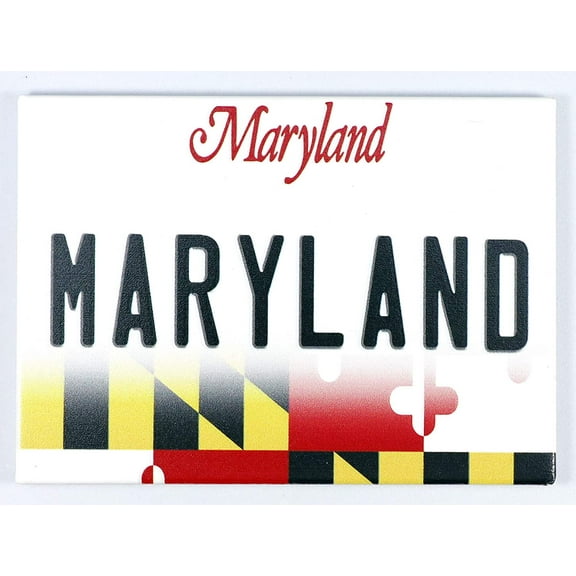 Maryland License Plate Fridge Collector's Souvenir Magnet 2.5" X 3.5"