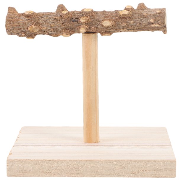 Percha de madera para entrenamiento de aves, juguete de escritorio para loros, soporte de escritorio para entrenamiento de aves