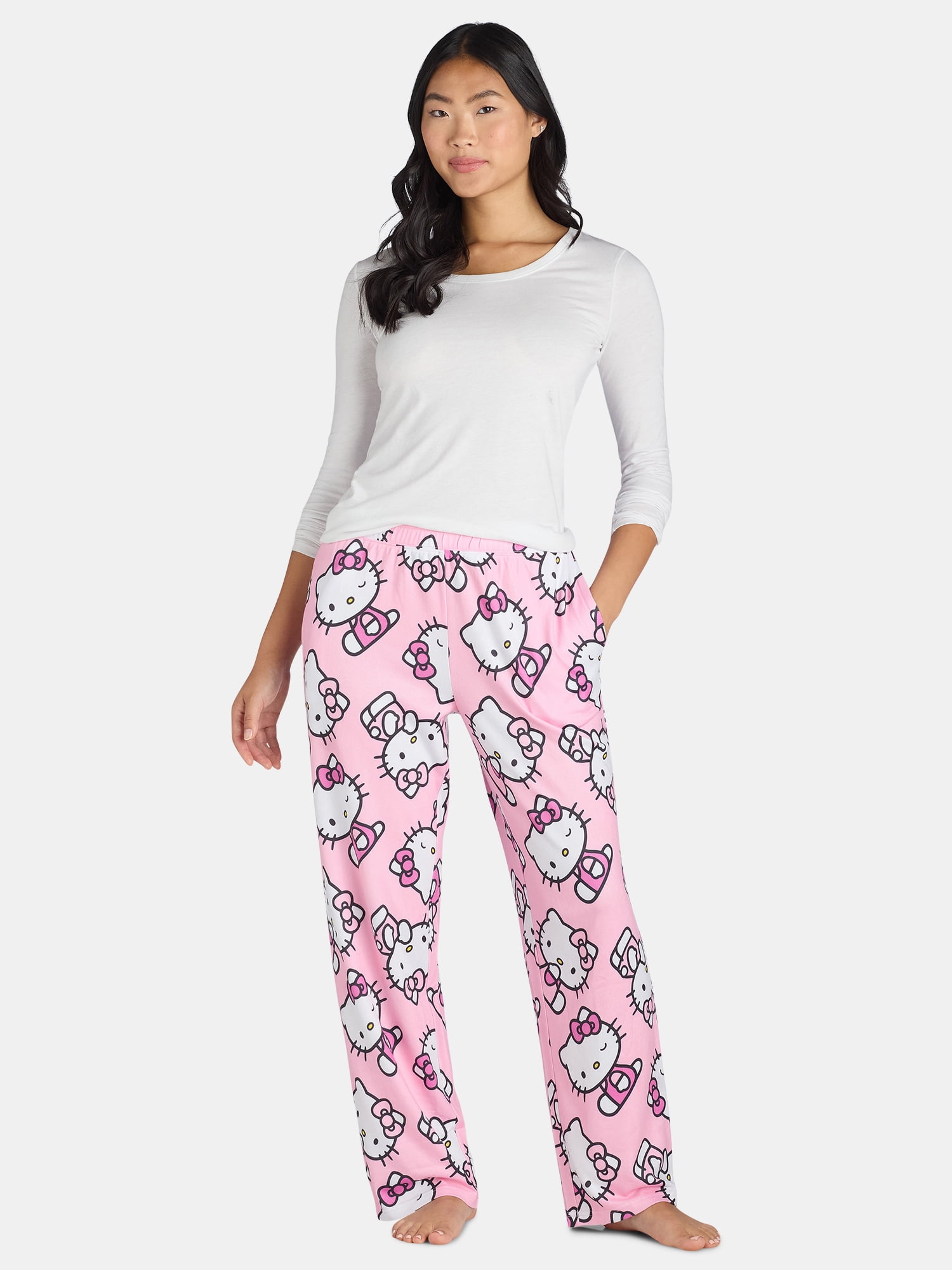 Hello Kitty Women's Poses Allover Print Lounge Pants, Sizes XS-3XL