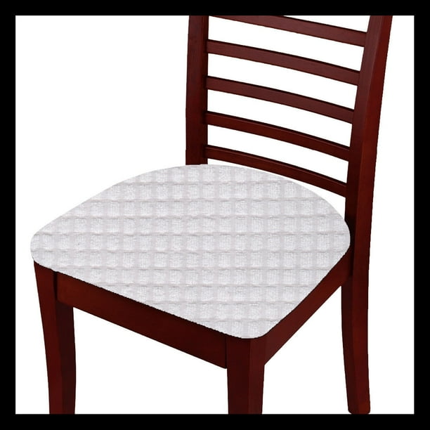 Fancy Linen 2pc Dining Chair Pad Cover Set Waterproof Stretchable Solid