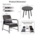 thumbnail image 2 of JOYURE 3 Pieces Outdoor Patio Furniture Set,All-weather Wicker Rattan Bistro Set with Coffee Table and Cushions for Yard,Garden,Balcony,Chocolate Brown, 2 of 8