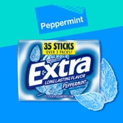 EXTRA Peppermint Sugar Free Chewing Gum, Long Lasting Mint Flavor, 35 Stick Bulk Pack