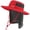 Red, variant on UPF 50+ Sun Fishing Hat Water Resistant with Detachable Neck Flap