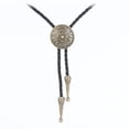 thumbnail image 2 of Bystar Vintage Style Cowboy Bolo Tie Necktie Necklace Flower Necklaces for Men, 2 of 5