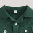 thumbnail image 4 of KPOPLK Summer Toddler Baby Boy Outfit Clothing Short Sleeve Cute Print Button Up Shirt Solid Shorts 2Pcs Clothes Set(12-18 Months,Green), 4 of 7