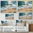 thumbnail image 4 of Designart "Majesty in Blue Aerial Beach Views I" Beach Framed Wall Art - Coastal White Beach & Ocean Entryway Framed Wall Art, 4 of 6