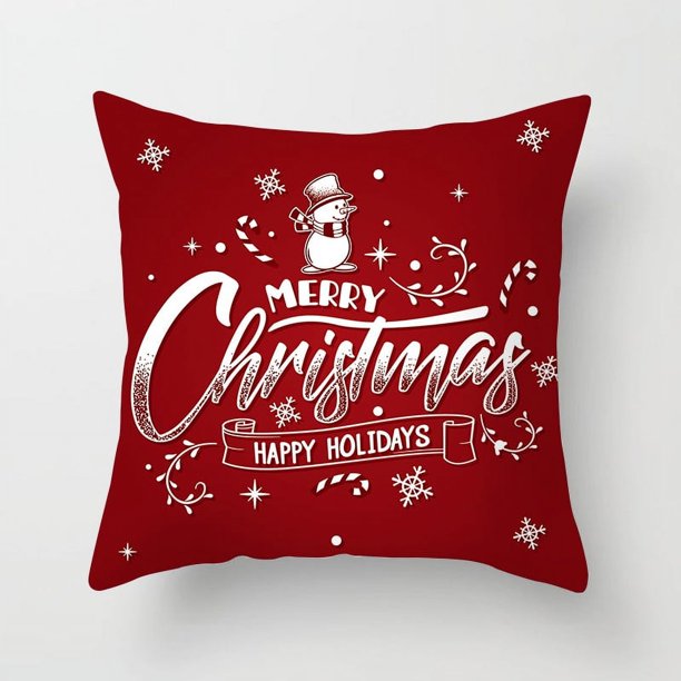 Funda de cojín navideña, funda decorativa para cojín de sofá, funda para asiento, decoración del hogar, funda de almohada, decoración navideña KJ039