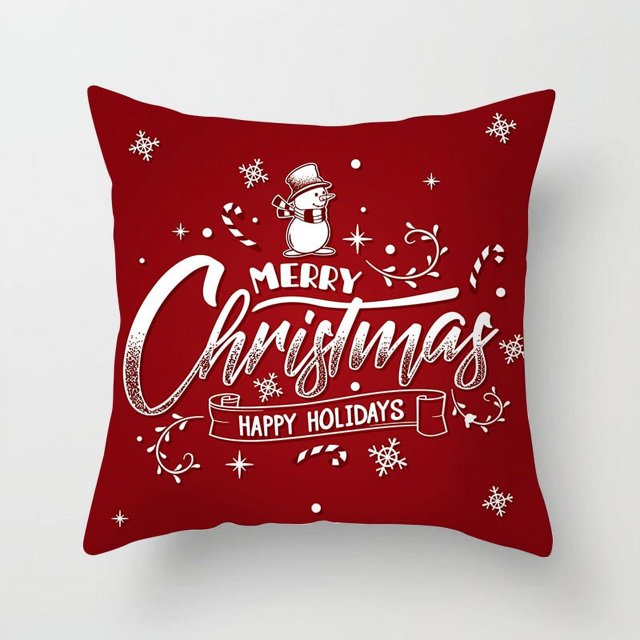 Funda de cojín navideña, funda decorativa para cojín de sofá, funda para asiento, decoración del hogar, funda de almohada, decoración navideña KJ039