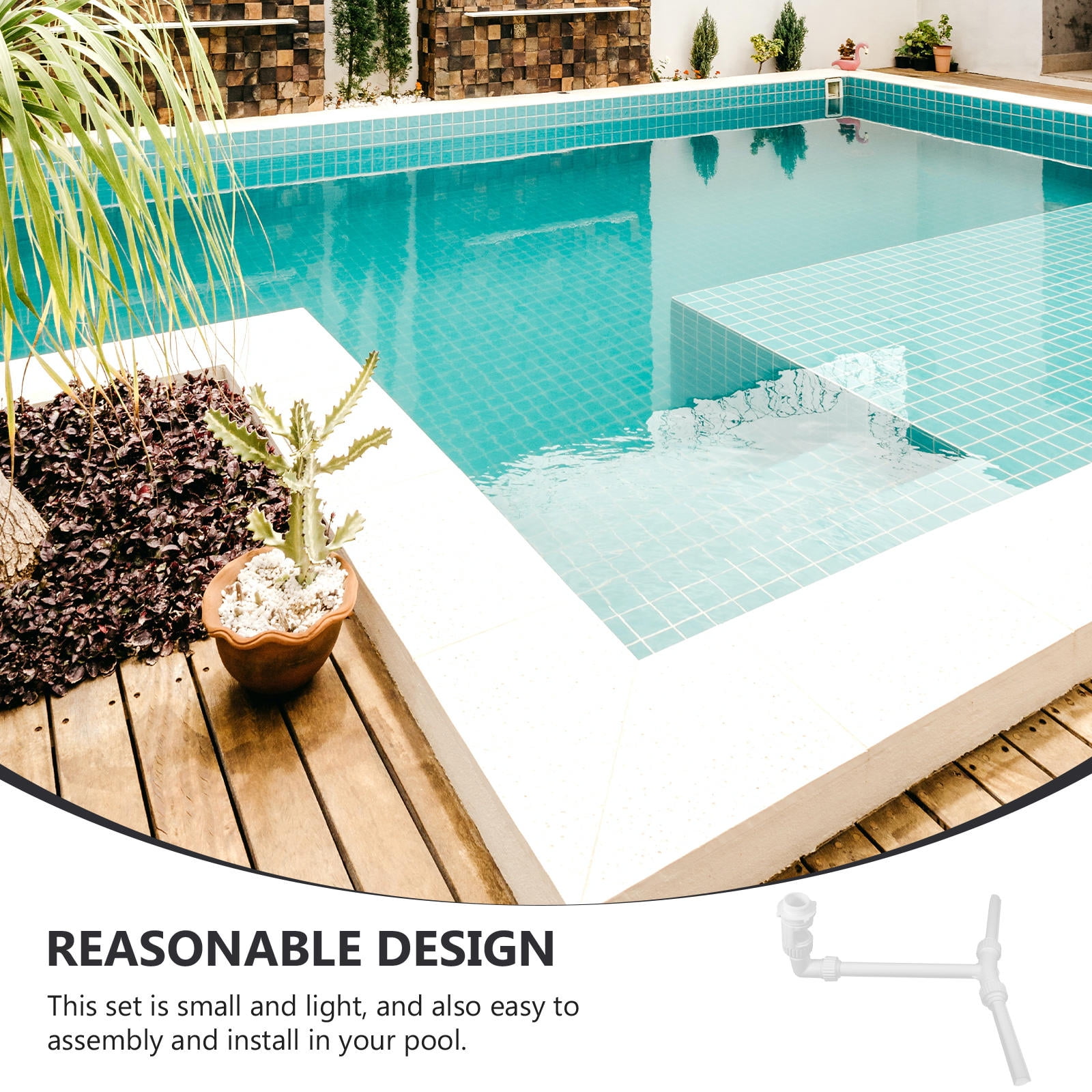CRILSTYLEO Pool Fountain Rack Plastic White 1Set