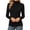 03-Black, variant on Fleece Lined Mock Neck Tops for Women Long Sleeve Soft Stretchy Knitted Thermal Pullover Fall Winter Warm Base Layer Shirts