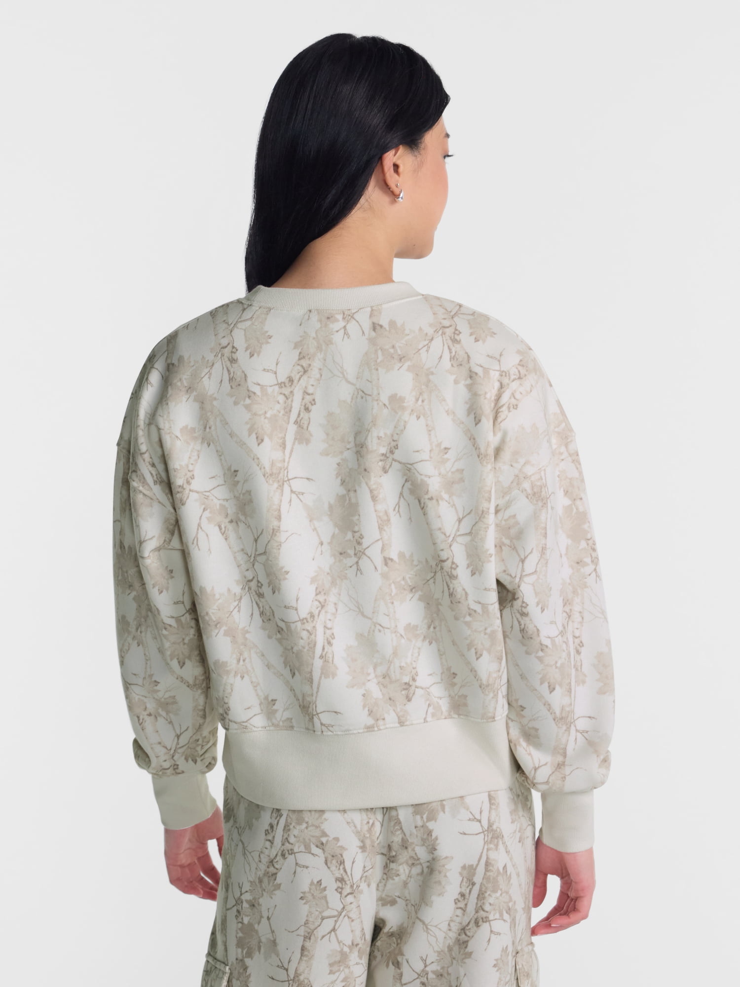 No Boundaries Boxy Fleece Sweatshirt, Midweight, Women's XXS-XXL