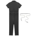 thumbnail image 6 of YONGHS Men's Short-Sleeve Twill Coverall Mechanics Workwear Jumpsuits Flex Overalls Speedsuit Black S, 6 of 7