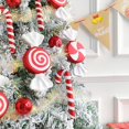 thumbnail image 4 of Colgante de árbol de Navidad para el hogar, piruleta de bastón de caramelo rojo y blanco, decoración de Año Nuevo, 2 piezas, 2023, 2024, 4 of 4