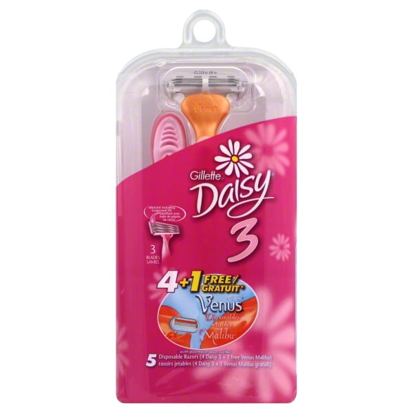 P & G Gillette Daisy 3 Disposable Razors, 5 ea